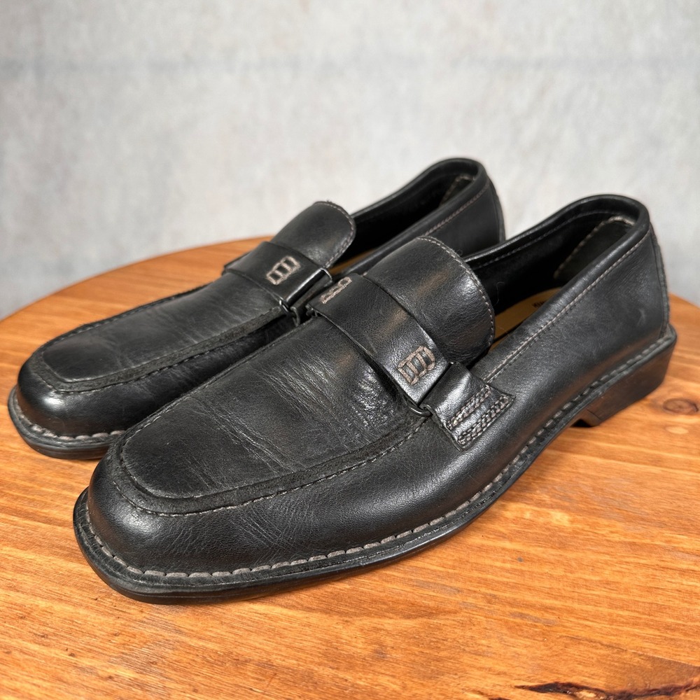 Rockport Loafers Mens 7.5 Black Good Kinetic Air Circulator Leather Slip On